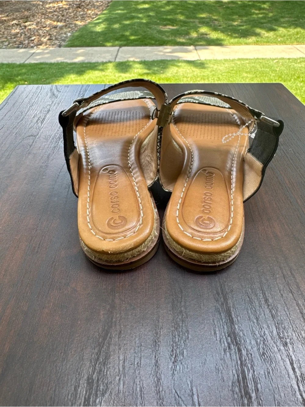 Corso Como Glennia Snake Print Espadrille Sandals | Size 6